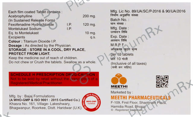 Mybro FM 10mg/120mg/200mg Tablet SR