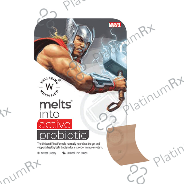Wellbeing Nutrition Marvel Melts into Active Probiotic Oral Thin Strip Age 6+ Sweet Cherry