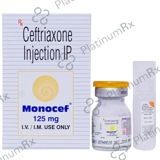 Monocef 125mg Injection 2ml