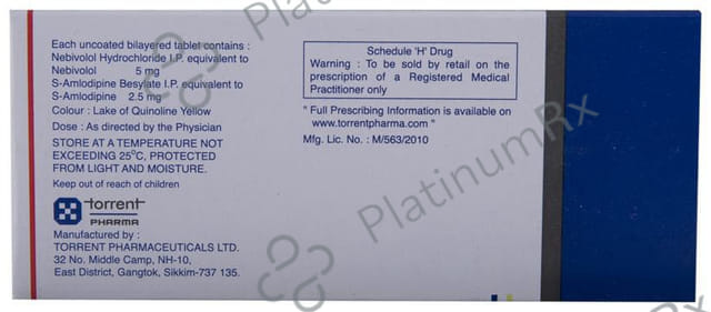 Nebicard SM 5/2.5mg Tablet 10s