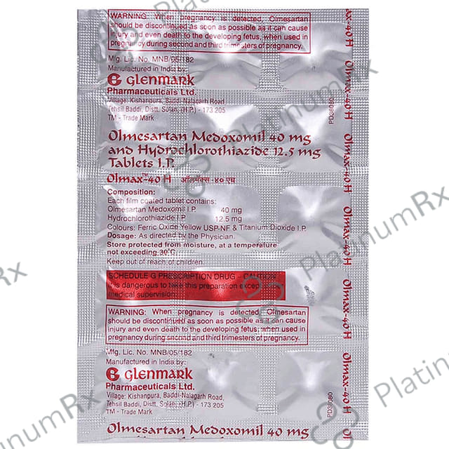 Olmax 40/12.5mg H Tablet 15s
