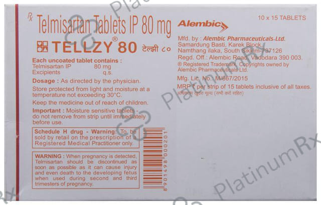 Tellzy 80mg Tablet 15s