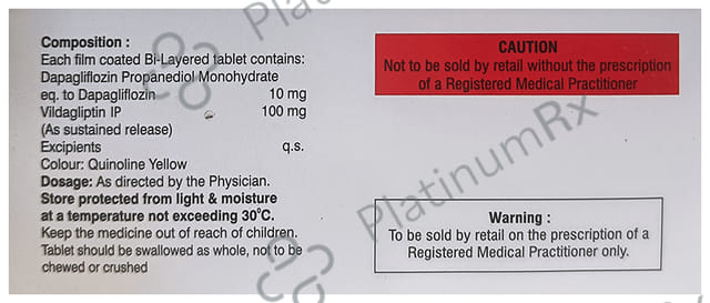 Daxiga V 10/100mg Tablet SR 10s
