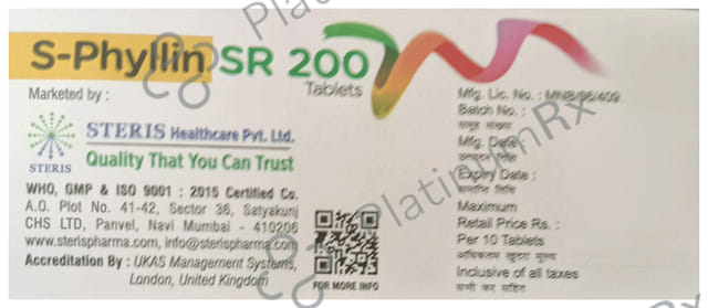 S Phyllin SR 200mg Tablet 10s