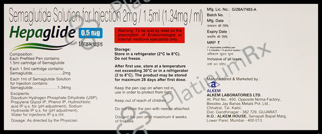 Hepaglide 0.5mg Pen Injection 1.5ml
