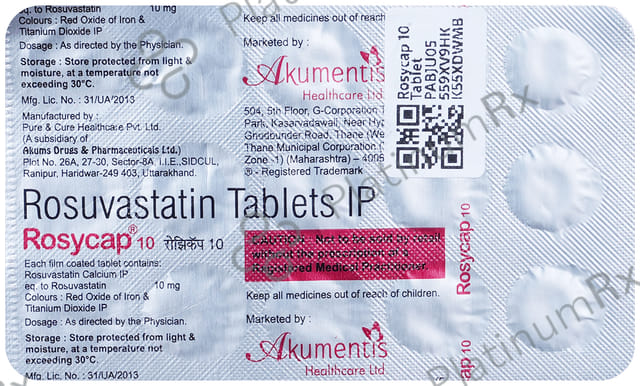 Rosycap 10mg Tablet 15s