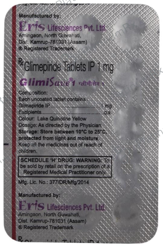 Glimisave 1mg Tablet 15s