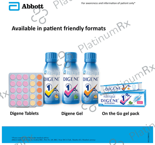 Digene Acidity & Gas Relief Mint Suspension 200ml