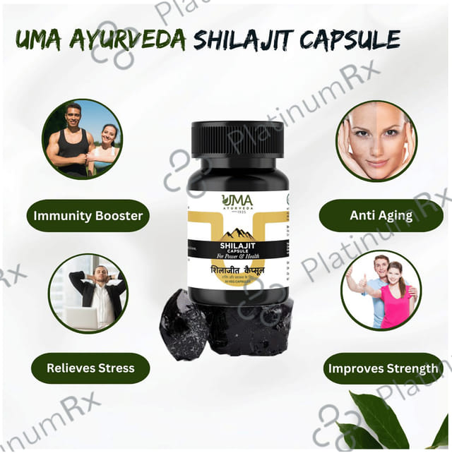 Uma Ayurveda Shilajit Veg Capsule