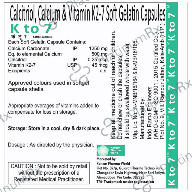 K to 7 Softgel Capsule