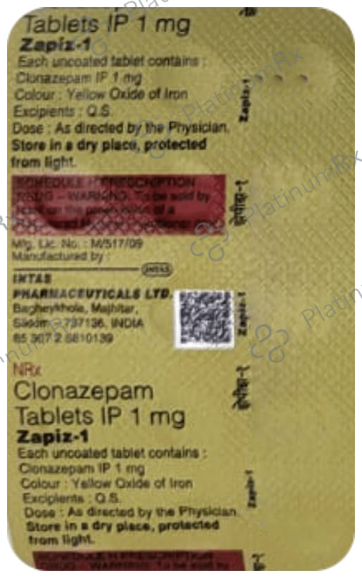 Zapiz 1mg Tablet 15 Tablet