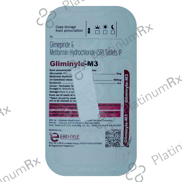 Gliminyle M 3/500mg Tablet 15s