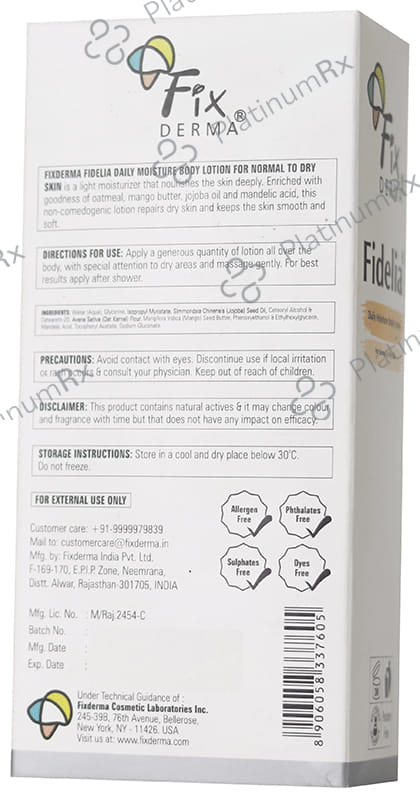 Fixderma Fidelia Body Lotion Daily Moisture