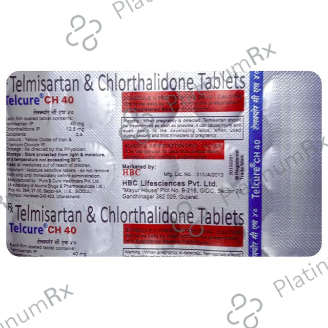 Telcure CH 40/12.5mg Tablet 10s