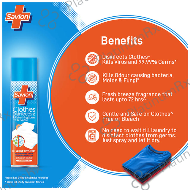 Savlon Clothes Disinfectant & Refreshing Spray Fresh Breeze