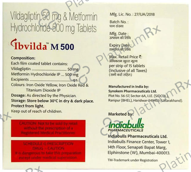 Ibvilda M 500 Tablet
