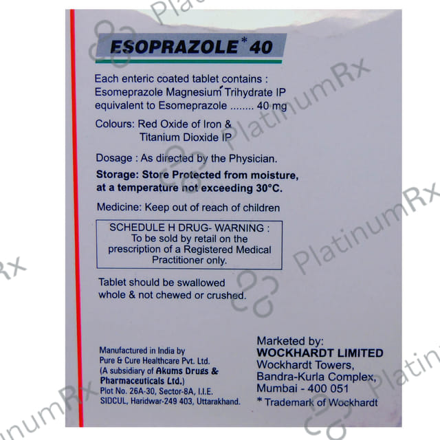 Esoprazole 40mg Tablet 10s