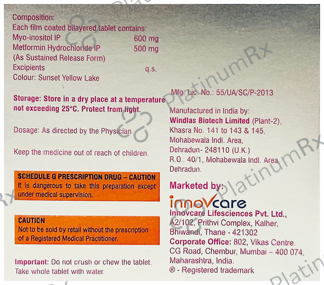 Met Innovfol New 500/600mg Tablet 15s