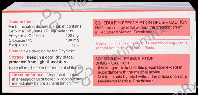 Milixim O 100/100mg Tablet DT 10s