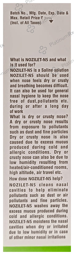 Nozilet NS Nasal Solution
