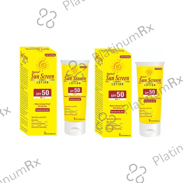 Narica Sun Screen SPF 50 PA++ Lotion 2x60ml