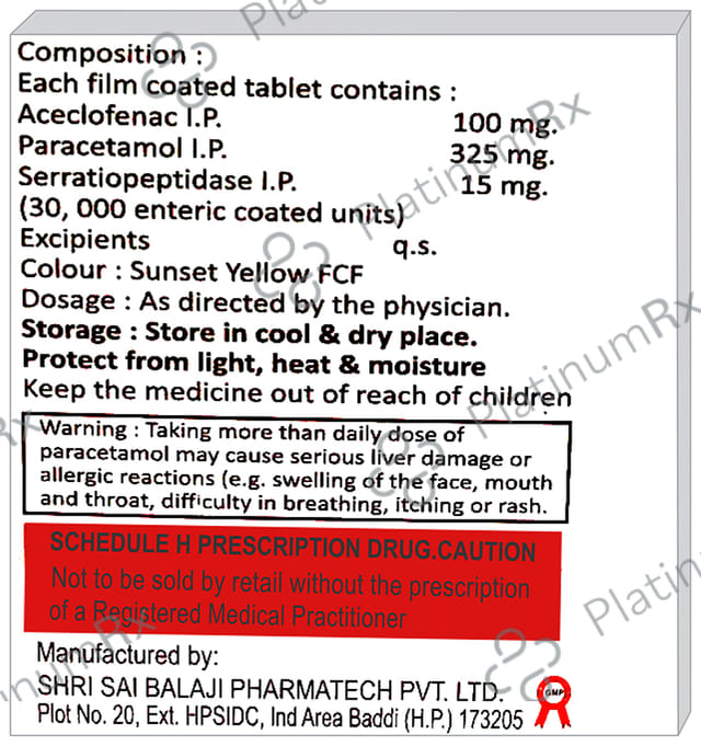 Syfen Forte 100/325/15mg Tablet 10s