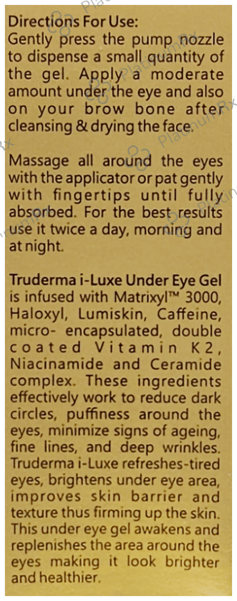 Regaliz Truderma i Luxe Under Eye Gel 15ml