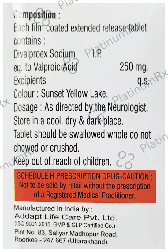 Dalex 250mg Tablet ER