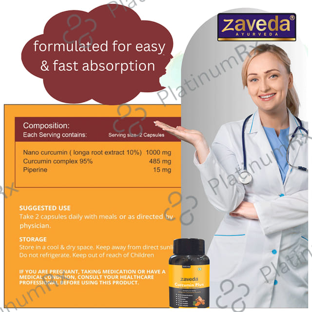 Zaveda Curcumin Plus Veg Capsule 60 vegicaps