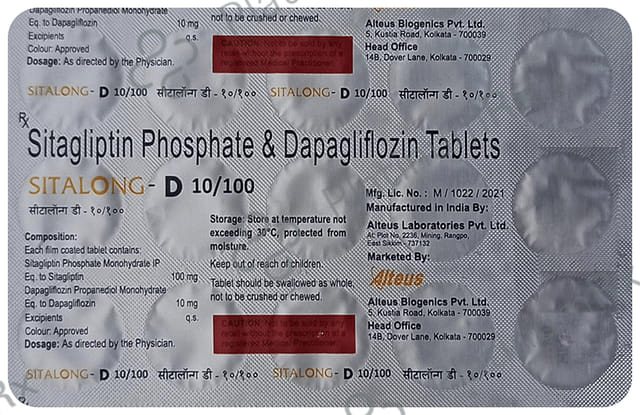 Sitalong D 10/100mg Tablet 15s