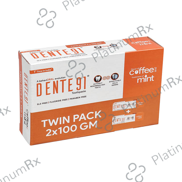 Dente 91 Coffee & Mint 100gm Toothpaste 2s