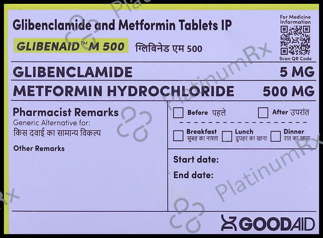 Glibenaid M 500/50mg Tablet 10s