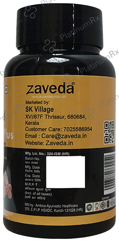 Zaveda Curcumin Plus Veg Capsule 60 vegicaps
