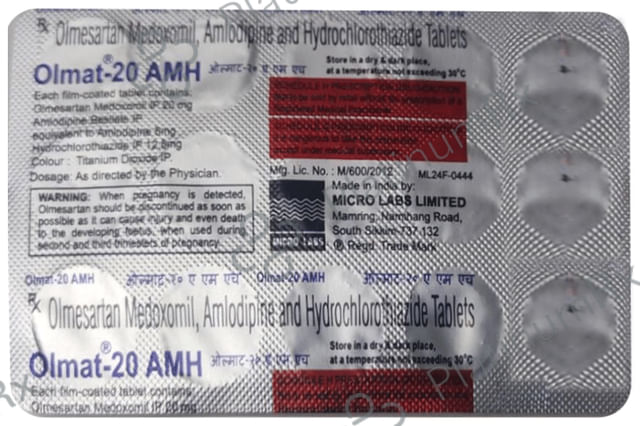 Olmat 20 AMH 20/5/12.5mg Tablet 15s