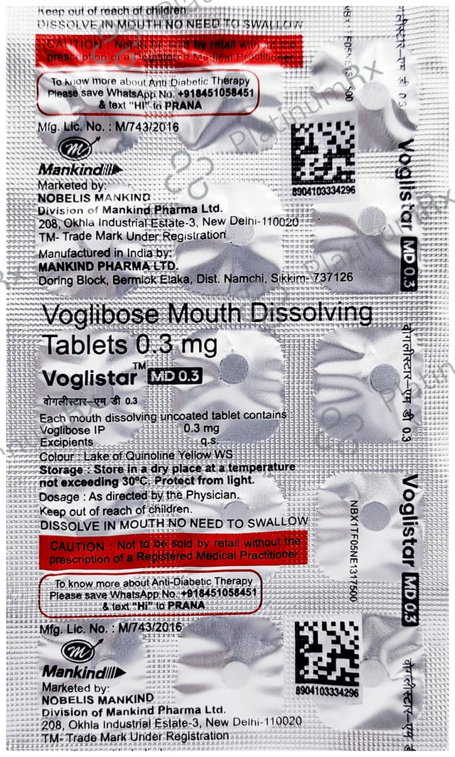 Voglistar MD 0.3mg Tablet 15s