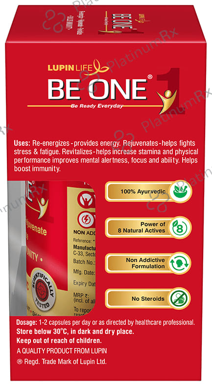 Lupin Life Be One Capsule with Ashwagandha and Shilajit 30s