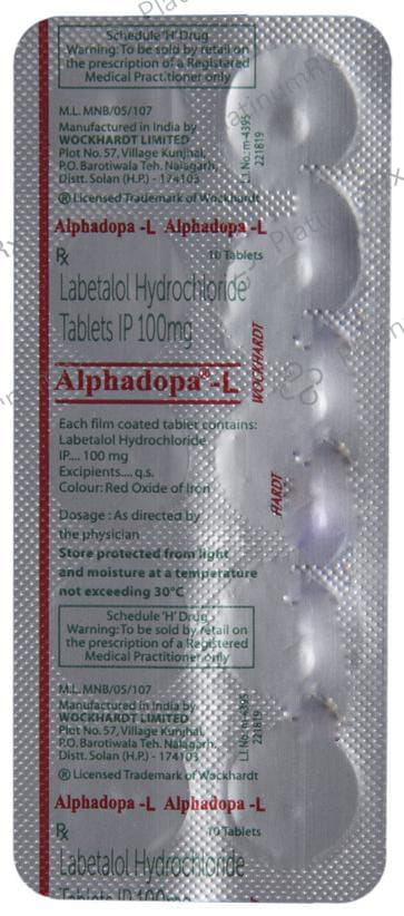 Alphadopa L 100mg Tablet 10s