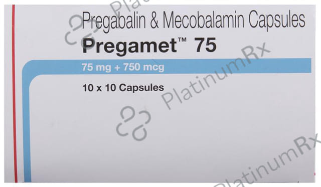 Pregamet 75mg/750mcg Capsule 10s