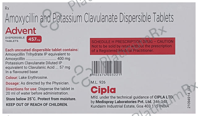 Advent 400/57mg Tablet DT 10s