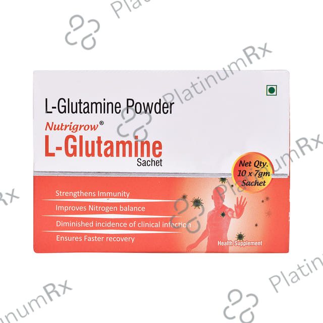Nutrigrow L-Glutamine Sachet (7gm Each)