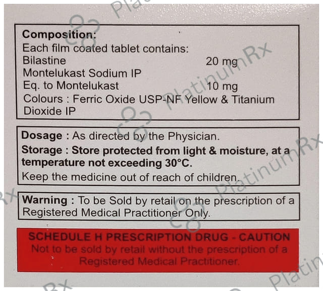 Bilamax M 20mg/10mg Tablet