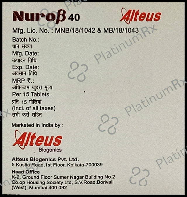 Nuro Beta 40 Tablet SR
