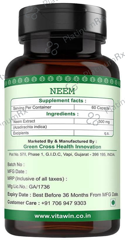 Vitawin Neem 500mg Capsule