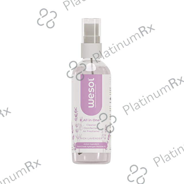 Wesol Food Grade Hydrogen Peroxide 1% All In One Multi Surface Cleaner Liquid, Disinfectant and Air Freshner (100ml Each) Rich Lavender