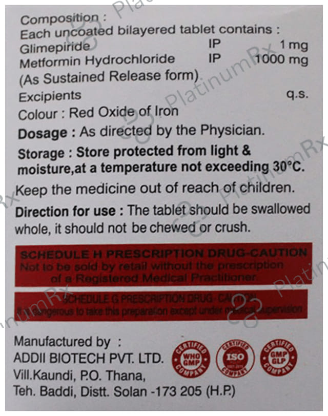 Cureglim M 1 Forte Tablet SR