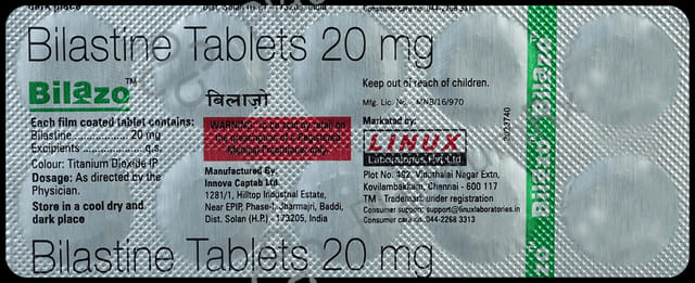 Bilazo 20mg Tablet 10s