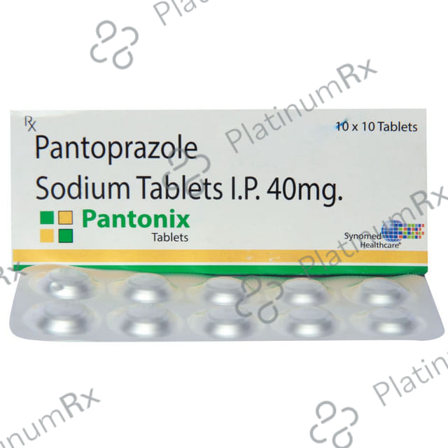 Pantonix 40mg Tablet 10 Tablet Ambromide Pharma Pvt