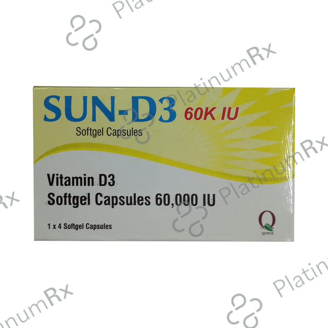 Sun D3 60K Soft Gelatin Capsule 4s