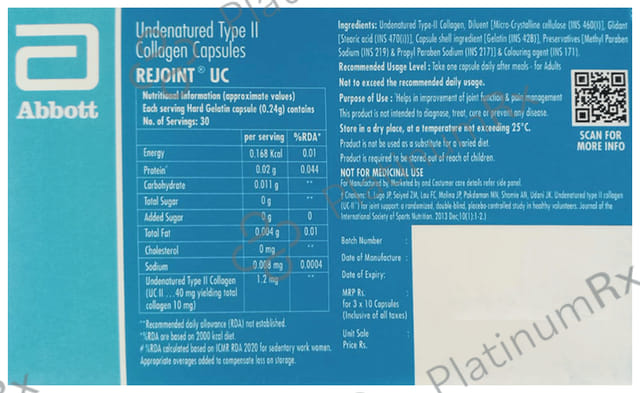 Rejoint UC Gluten Free Capsule 10s