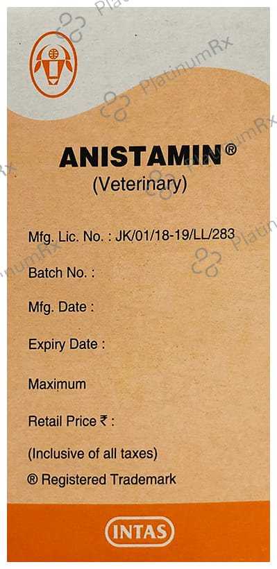 Anistamin 10mg Pet Injection 100 ml